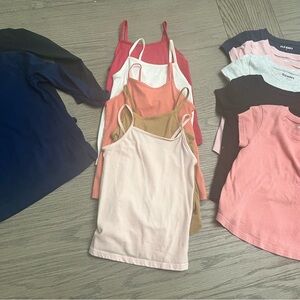 Lot of 12 Solid Color Tank/Tees 2T/3T